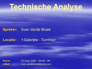 technische analyse