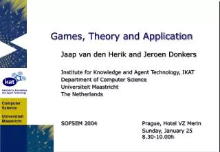 Games, Theory and Application