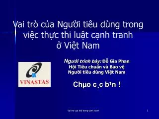 vai tr c a ng i ti u d ng trong vi c th c thi lu t c nh tranh vi t nam