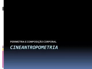 perimetria e composi o corporal