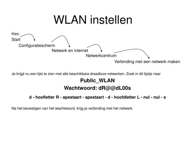 wlan instellen