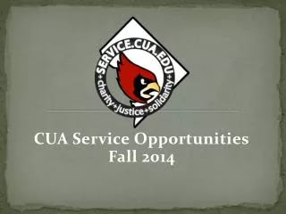 CUA Service Opportunities Fall 2014