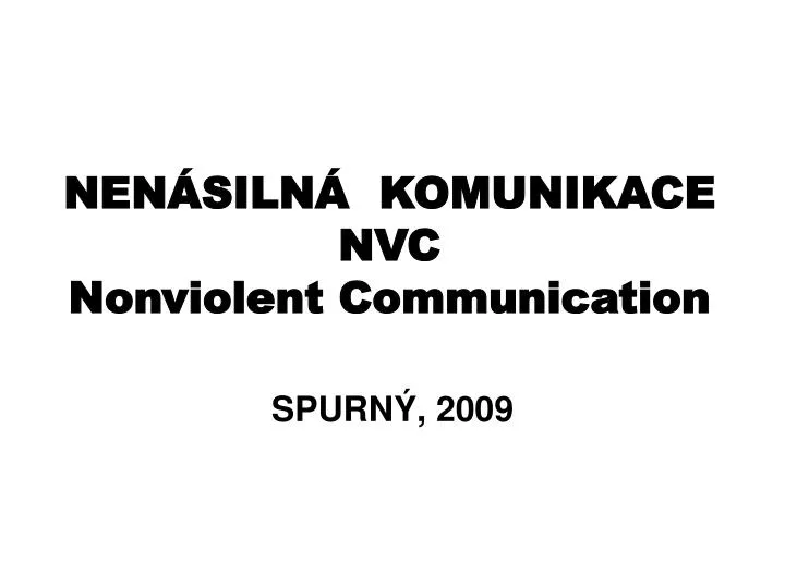 nen siln komunikace nvc nonviolent communication