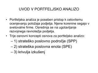 uvod v portfeljsko analizo