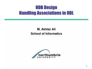 ODB Design Handling Associations in ODL