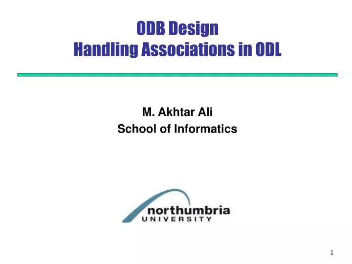 odb design handling associations in odl