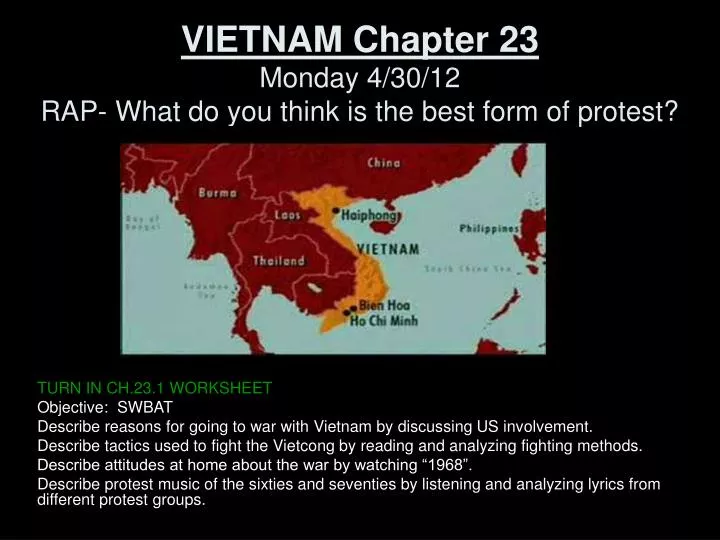 vietnam chapter 23 monday 4 30 12 rap what do you think is the best form of protest