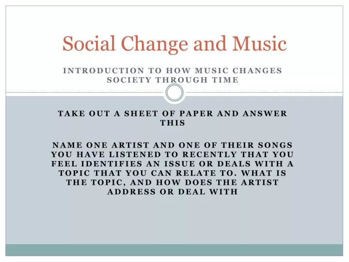 social change and music