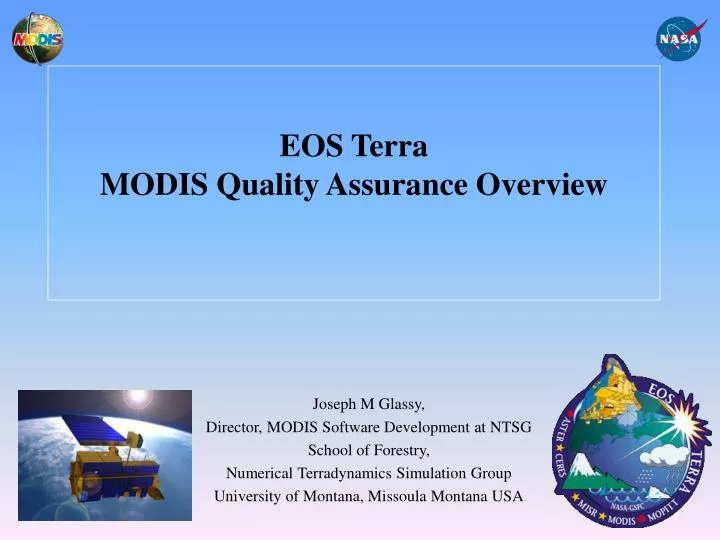 eos terra modis quality assurance overview