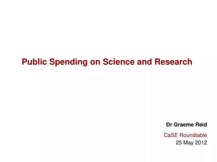 public spending on science and research