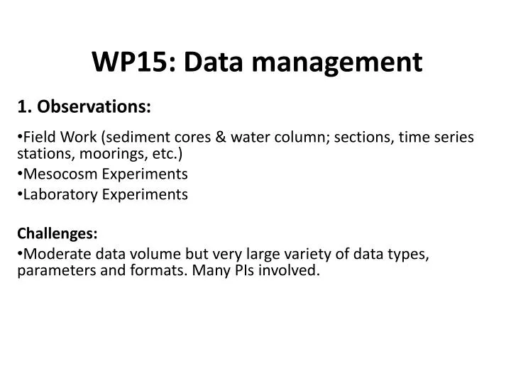 wp15 data management