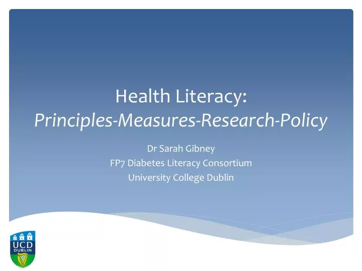 health literacy principles measures research policy
