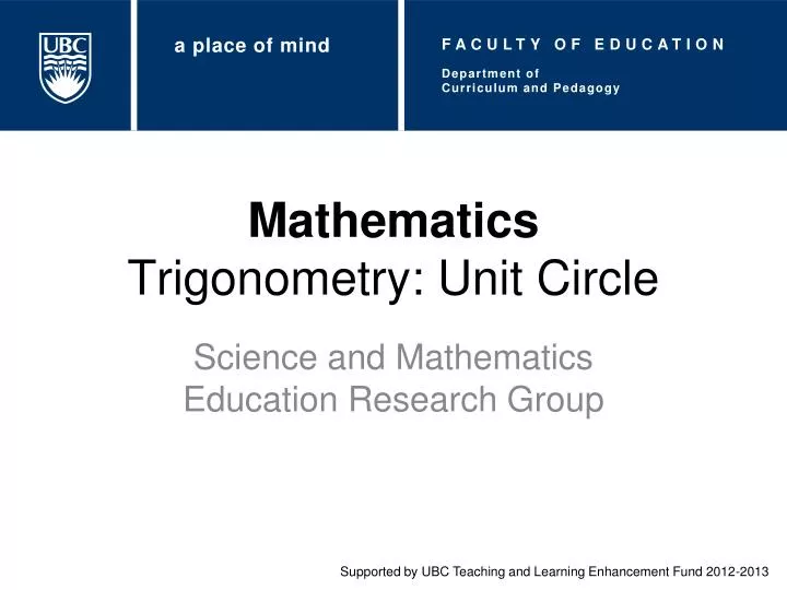 mathematics trigonometry unit circle