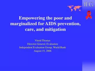 Empowering the poor and marginalized for AIDS prevention, care, and mitigation