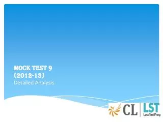 MOCK TEST 9 (2012-13) Detailed Analysis