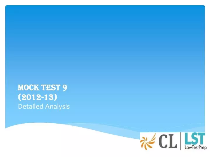 mock test 9 2012 13 detailed analysis