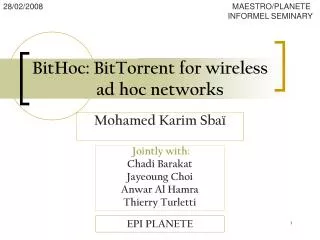 BitHoc: BitTorrent for wireless ad hoc networks