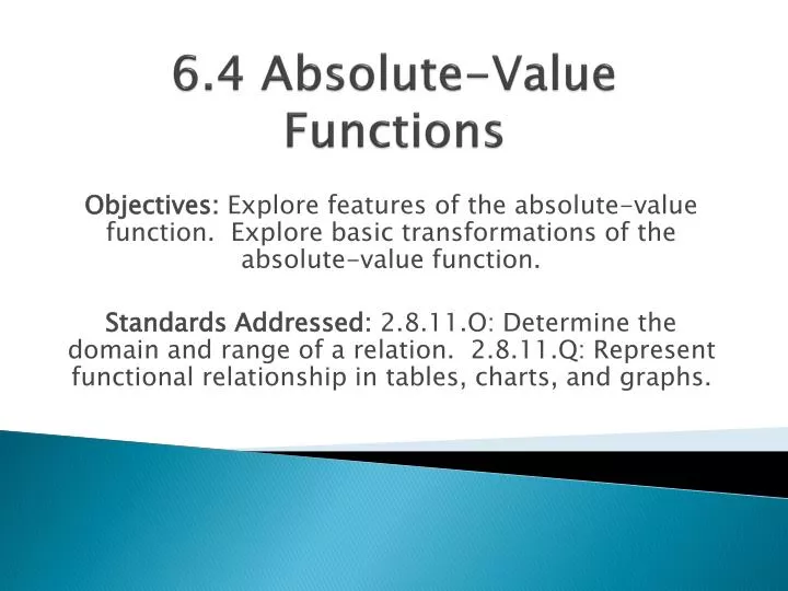 6 4 absolute value functions