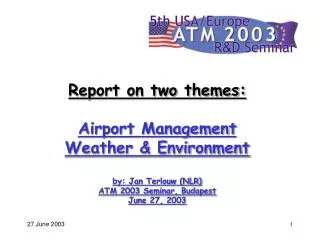 Contents Background Weather &amp; Environment Airport Management Value of the seminar