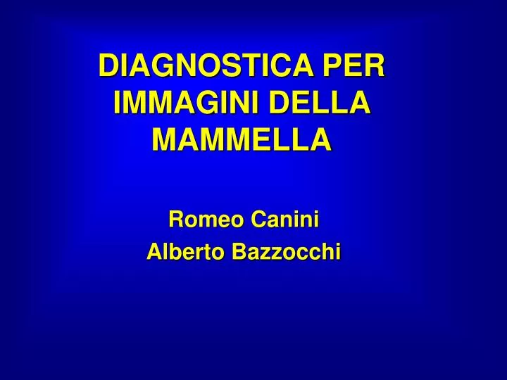 diagnostica per immagini della mammella