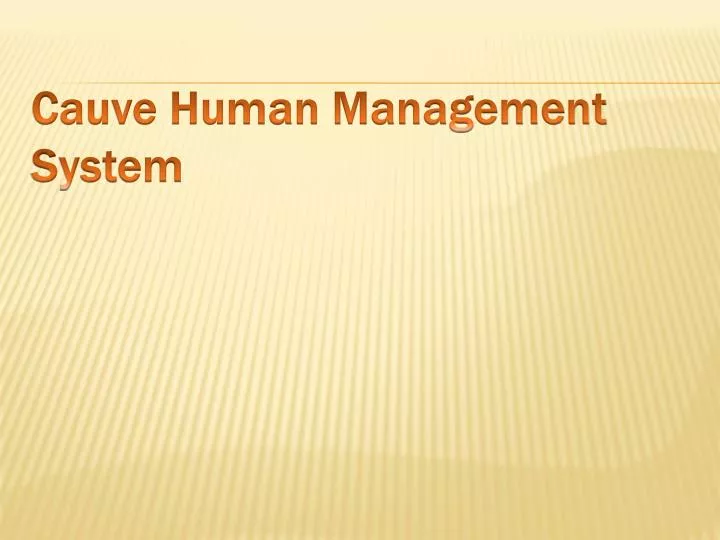 cauve human management system
