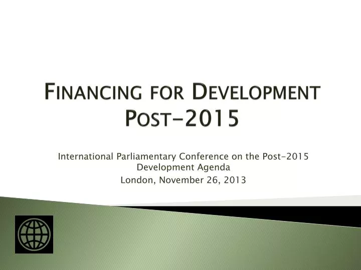 financing for development post 2015