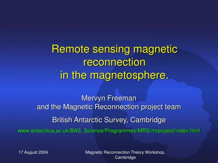 remote sensing magnetic reconnection in the magnetosphere