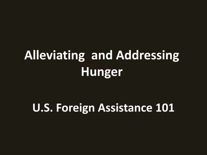 u s foreign assistance 101