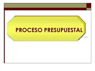 proceso presupuestal