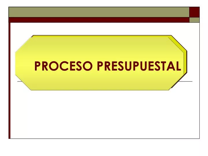 proceso presupuestal