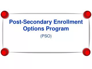 Post-Secondary Enrollment Options Program