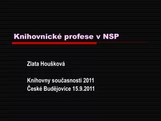 knihovnick profese v nsp