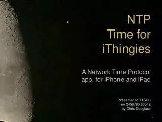 NTP Time for iThingies