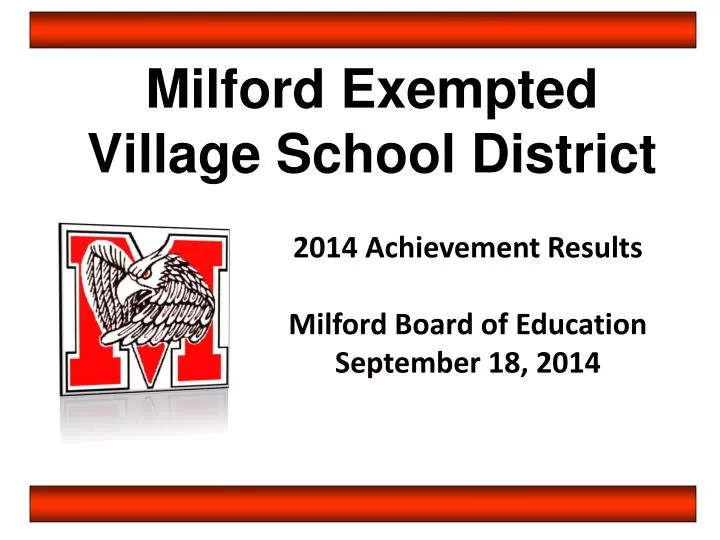 milford exempted village school district