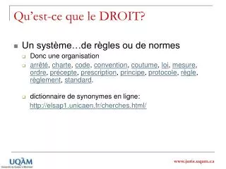 qu est ce que le droit