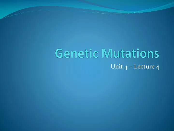 genetic mutations