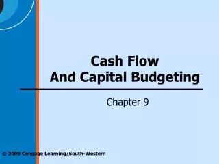 Cash Flow And Capital Budgeting