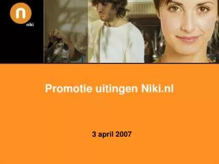 Promotie uitingen Niki.nl