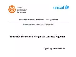 Educación Secundaria: Rasgos del Contexto Regional
