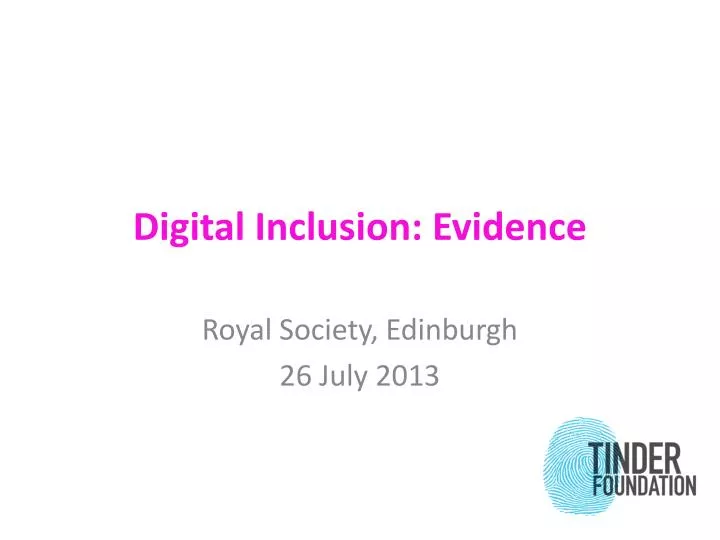 digital inclusion evidence
