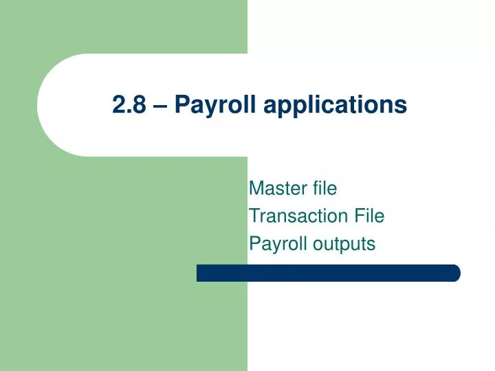 2 8 payroll applications