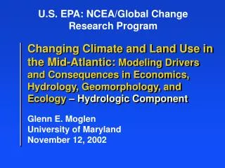 U.S. EPA: NCEA/Global Change Research Program