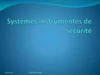 syst mes instrument s de s curit