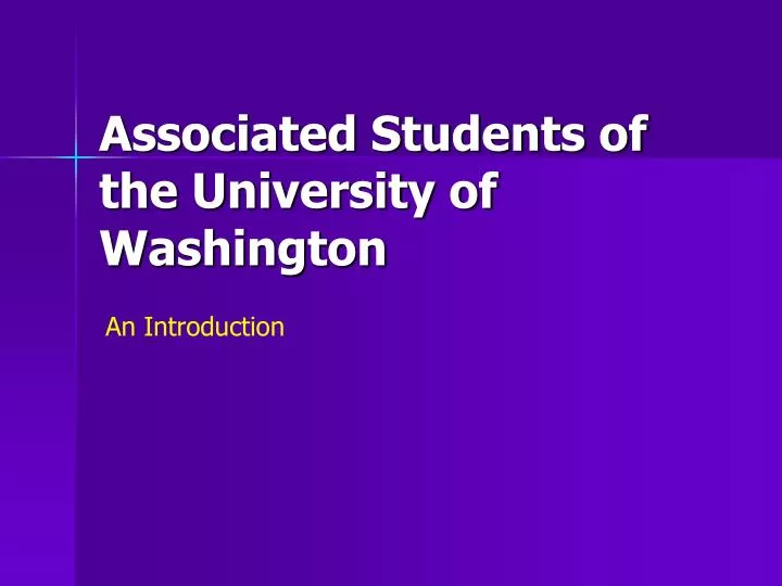 associated students of the university of washington