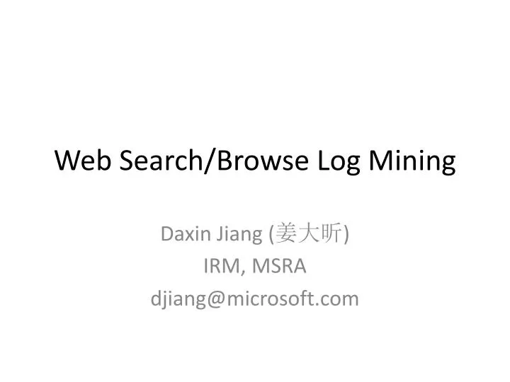 web search browse log mining