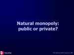 Natural monopoly: public or private? - slide 1