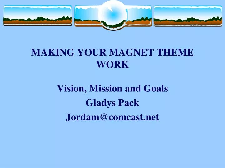 making your magnet theme work vision mission and goals