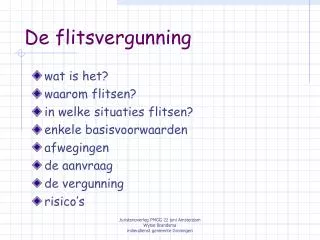 de flitsvergunning