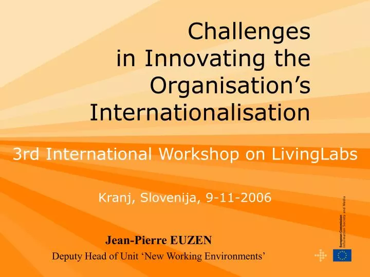 challenges in innovating the organisation s internationalisation
