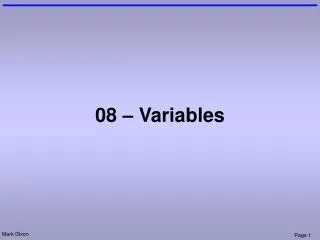 08 – Variables